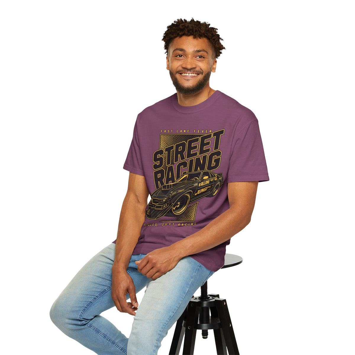 Street Racing Car T-Shirt — Retro Drift Racing Graphic Tee