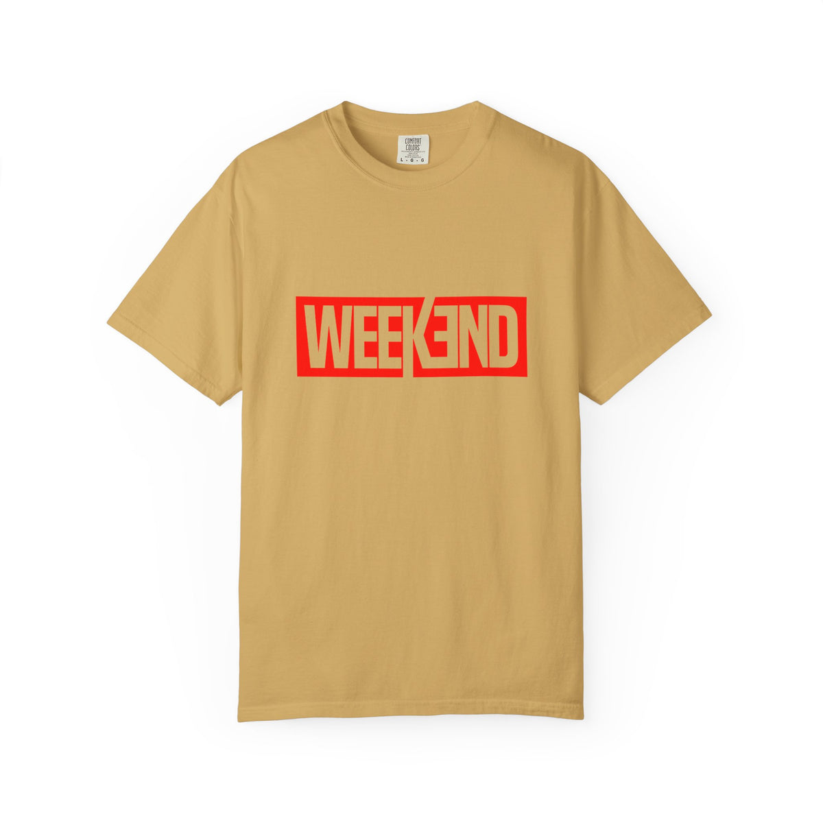 Weekend Box Logo T-Shirt — Retro Red Graphic Tee
