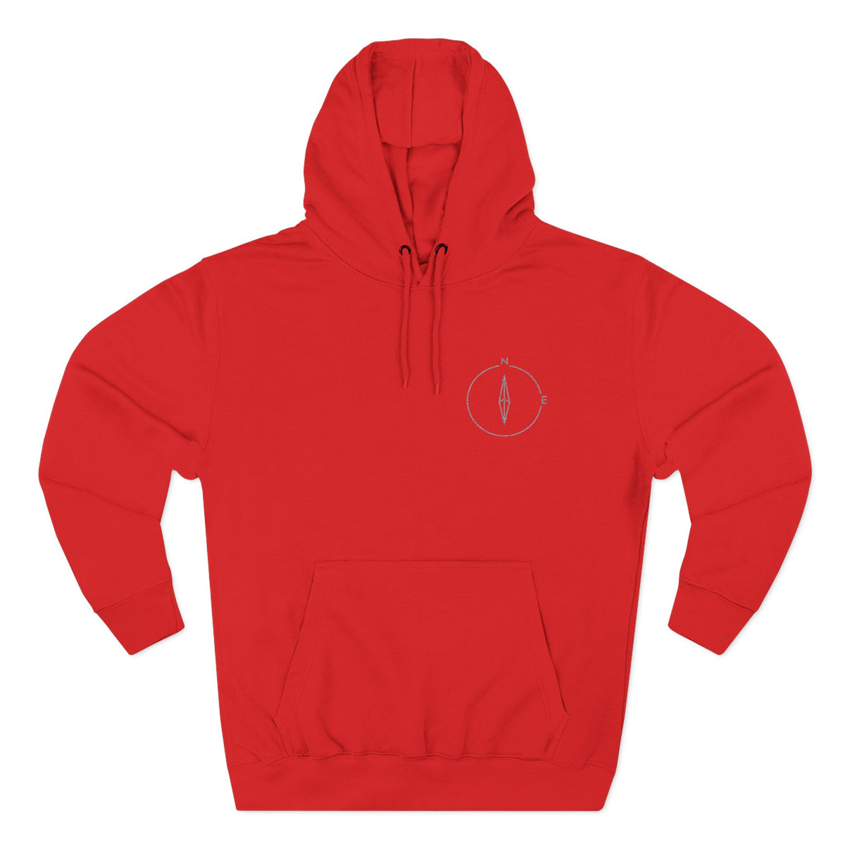 Minimal Compass Hoodie — Small Chest Compass Graphic Pullover