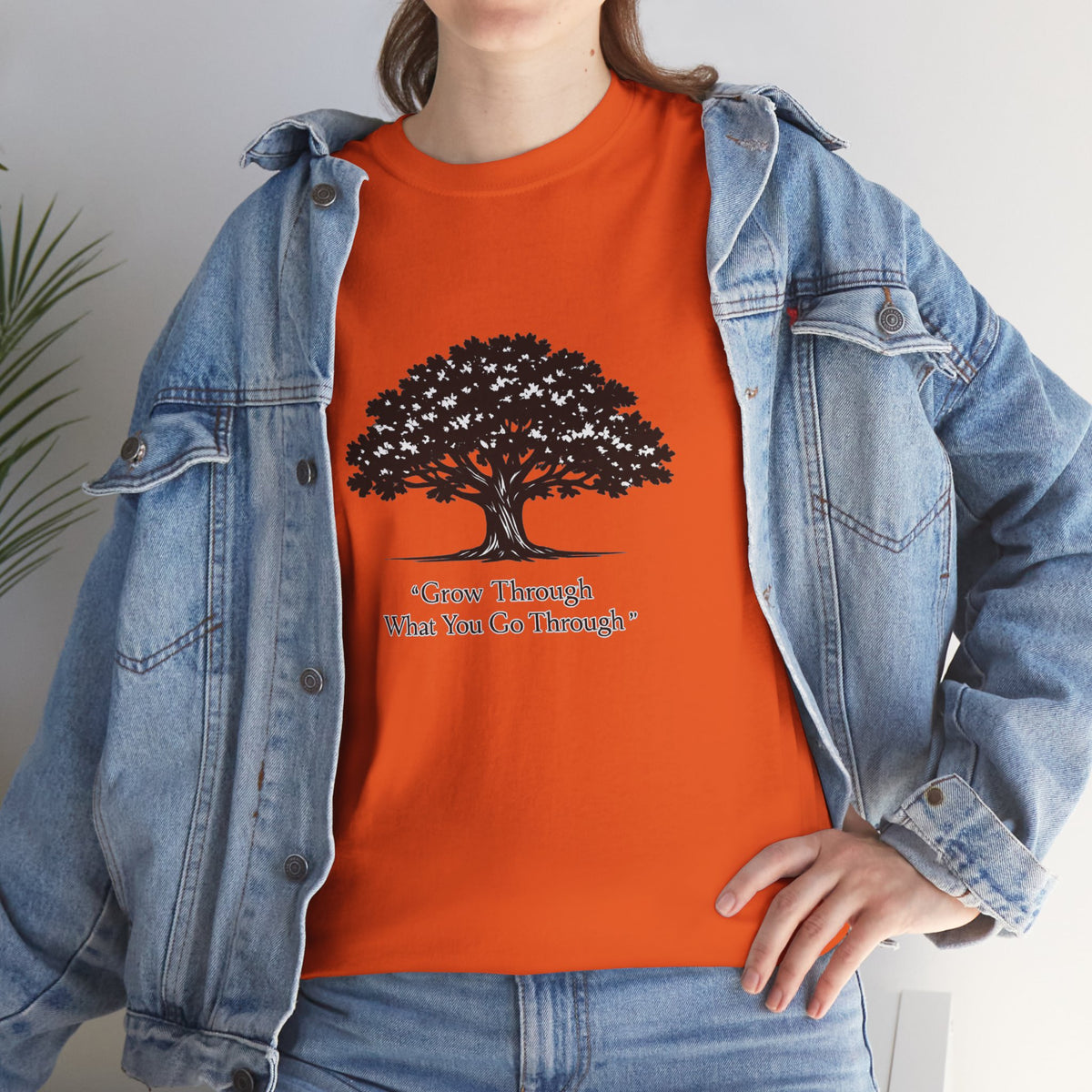 Tree of Growth T-Shirt — "Grow Through What You Go Through" Inspirational Tee