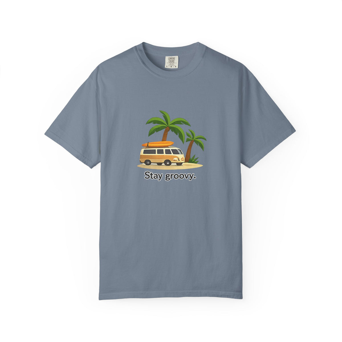 Vintage Surf Van T-Shirt – "Stay Groovy" Retro Beach Tee