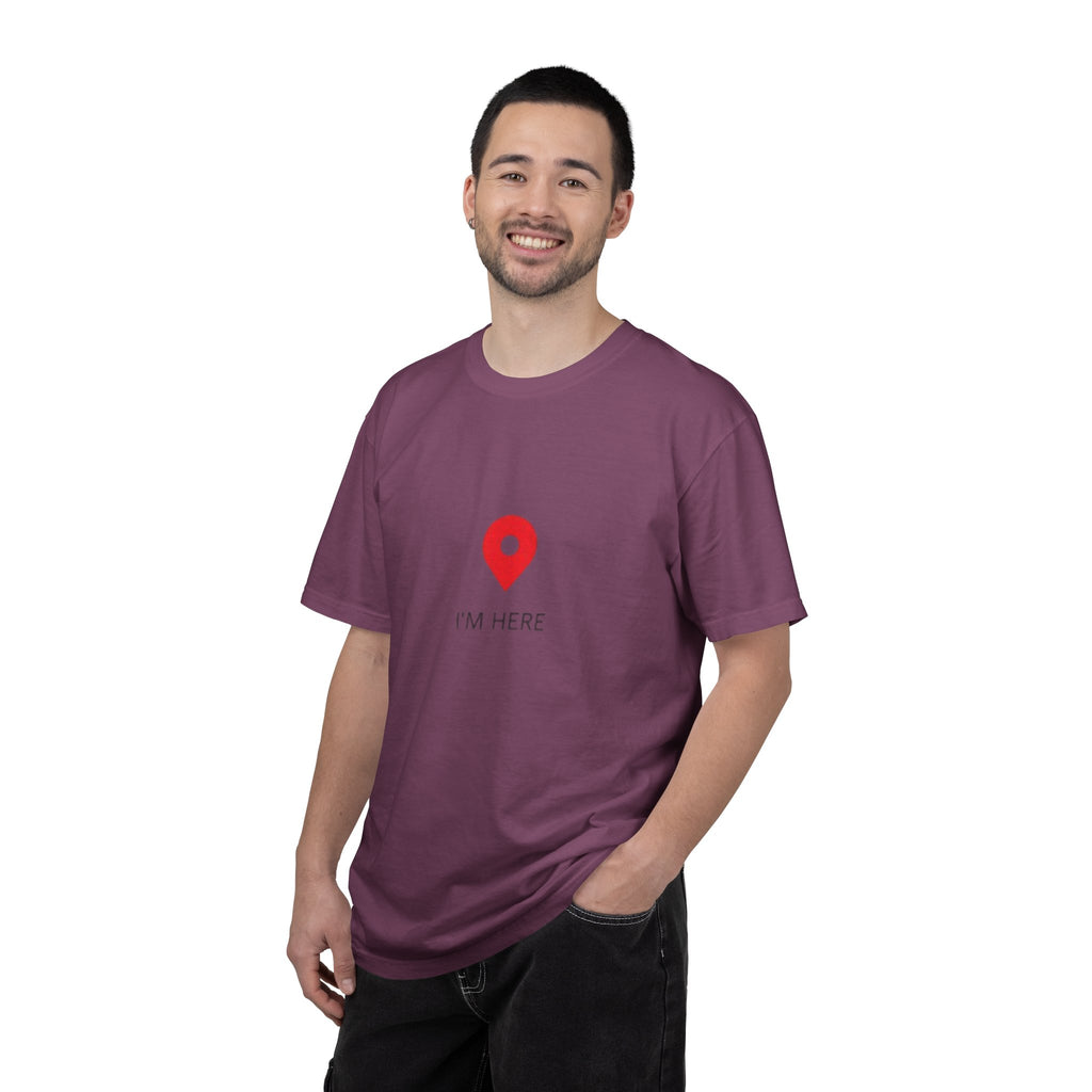 I’m Here T‑Shirt — Location Pin Graphic Tee