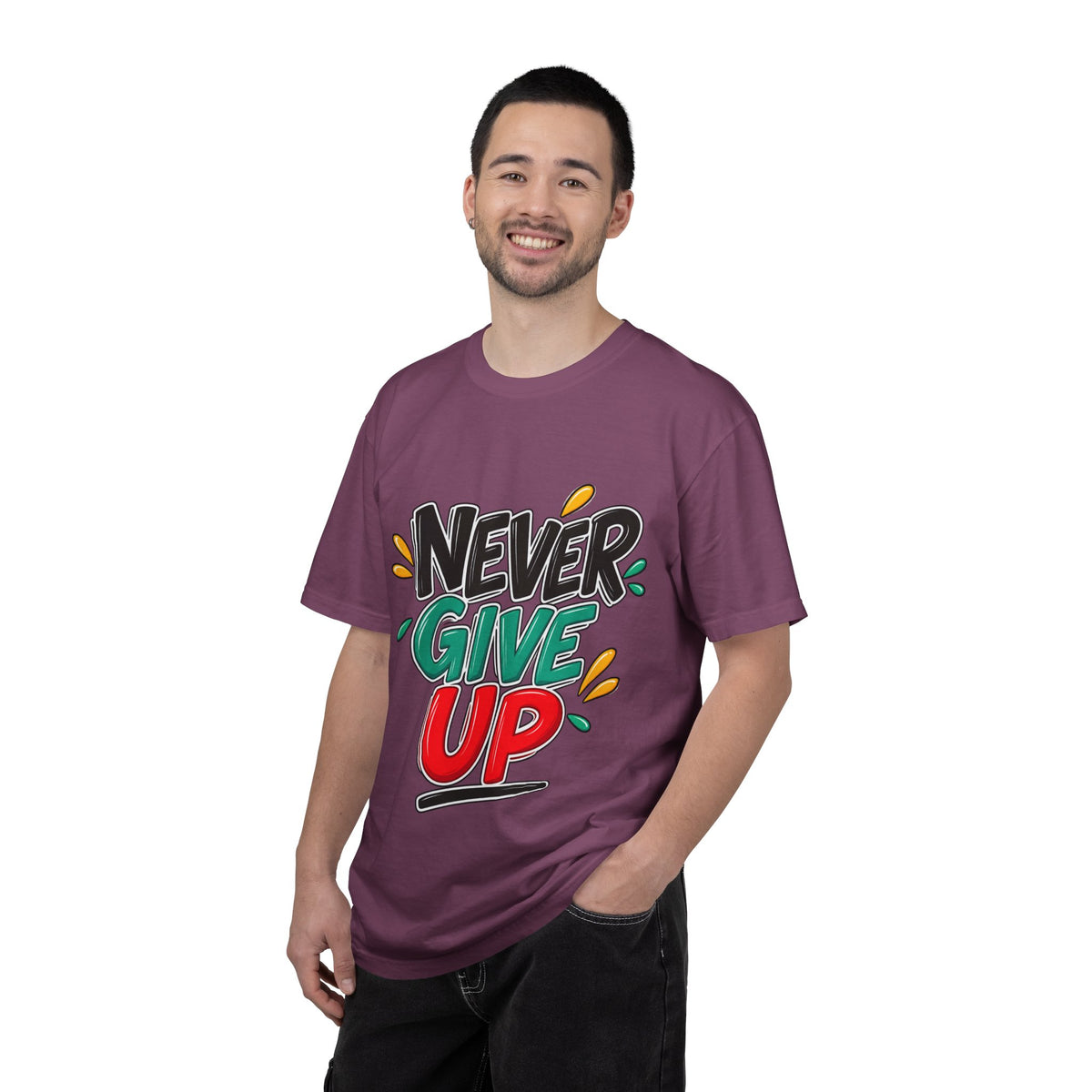 Never Give Up T-Shirt — Motivational Graphic Tee