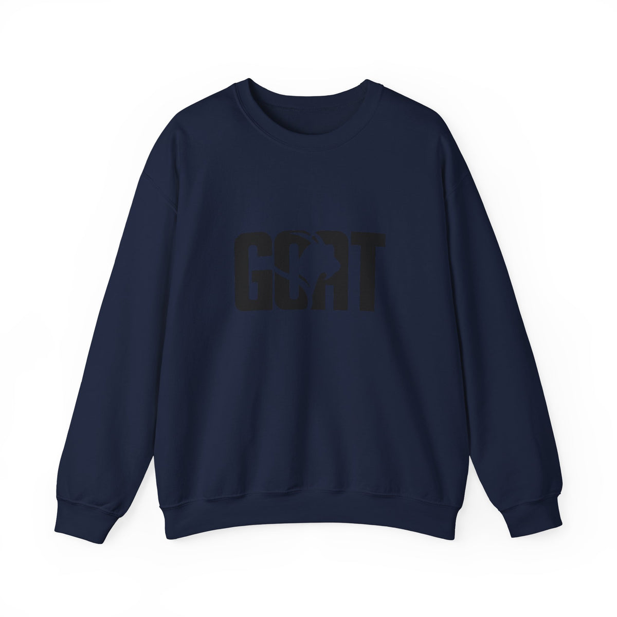GOAT Graphic Sweatshirt — Athletic "GOAT" Logo Crewneck for Sports Fans