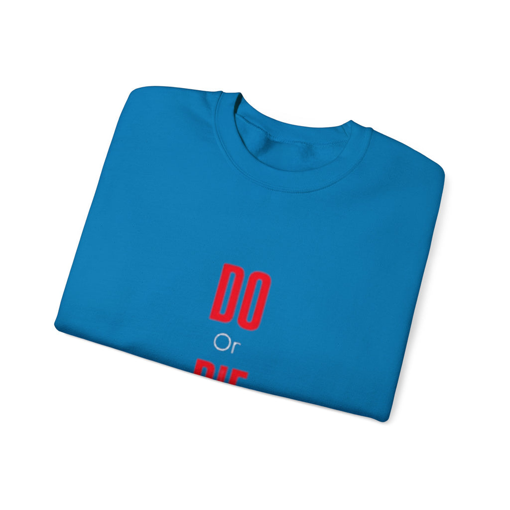 Crewneck Sweatshirt – Minimal 'DO / DIE' Red Vertical Typography