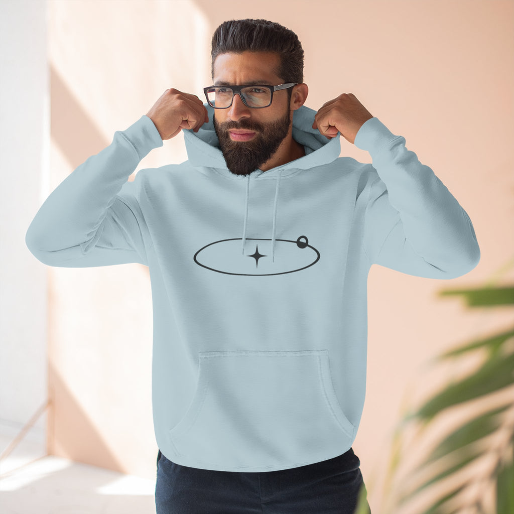Minimal Orbit Hoodie — Simple Space Graphic Pullover