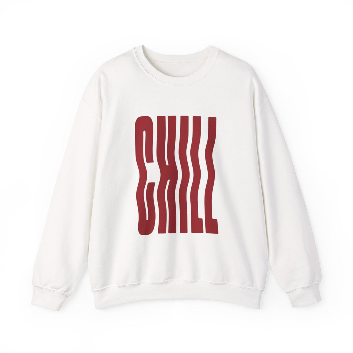 Chill Distorted Text Crewneck Sweatshirt