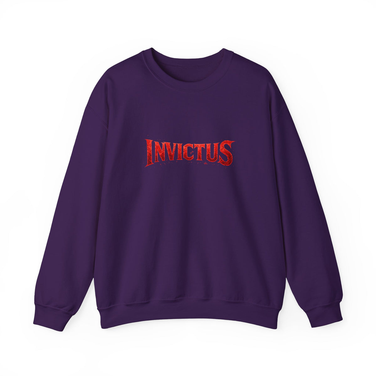 Invictus Crewneck Sweatshirt — Bold Red Script Pullover