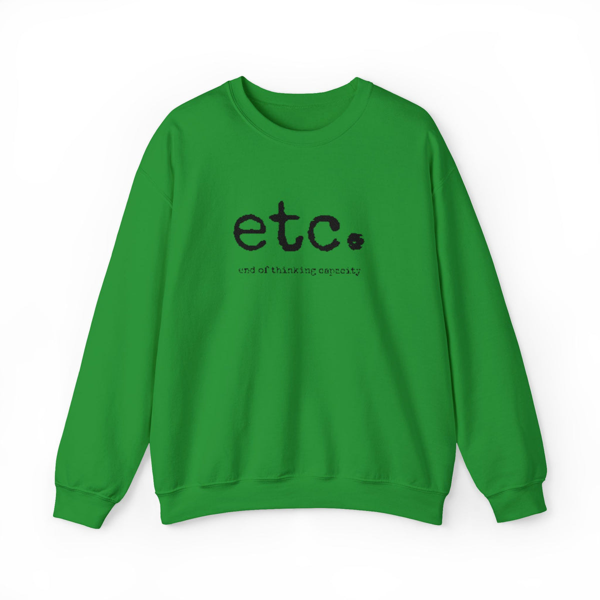 Crewneck Sweatshirt – Minimal 'etc.' Script Logo Casual Pullover