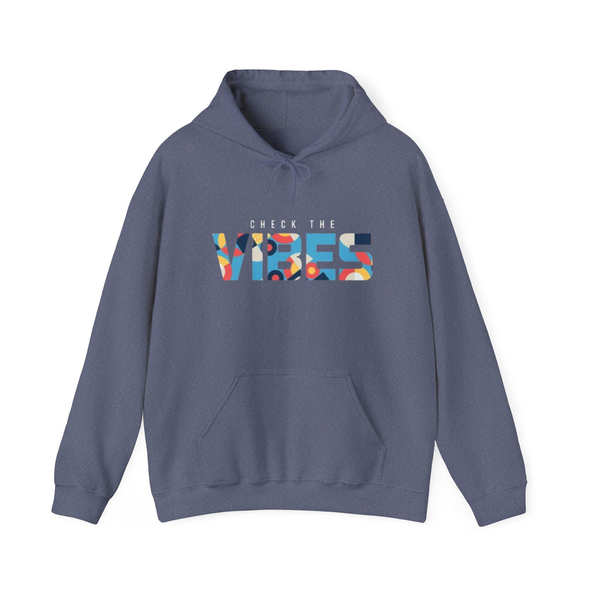Check The Vibes Hoodie – Colorful Retro Graphic Pullover