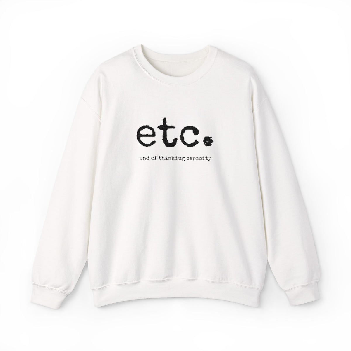 Crewneck Sweatshirt – Minimal 'etc.' Script Logo Casual Pullover