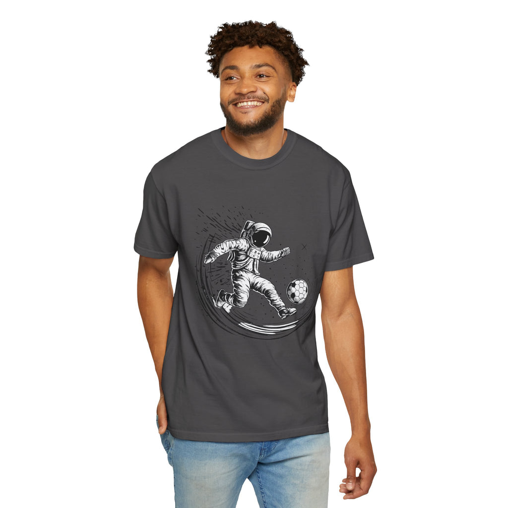 Astronaut Soccer T-Shirt — Space Football Graphic Tee