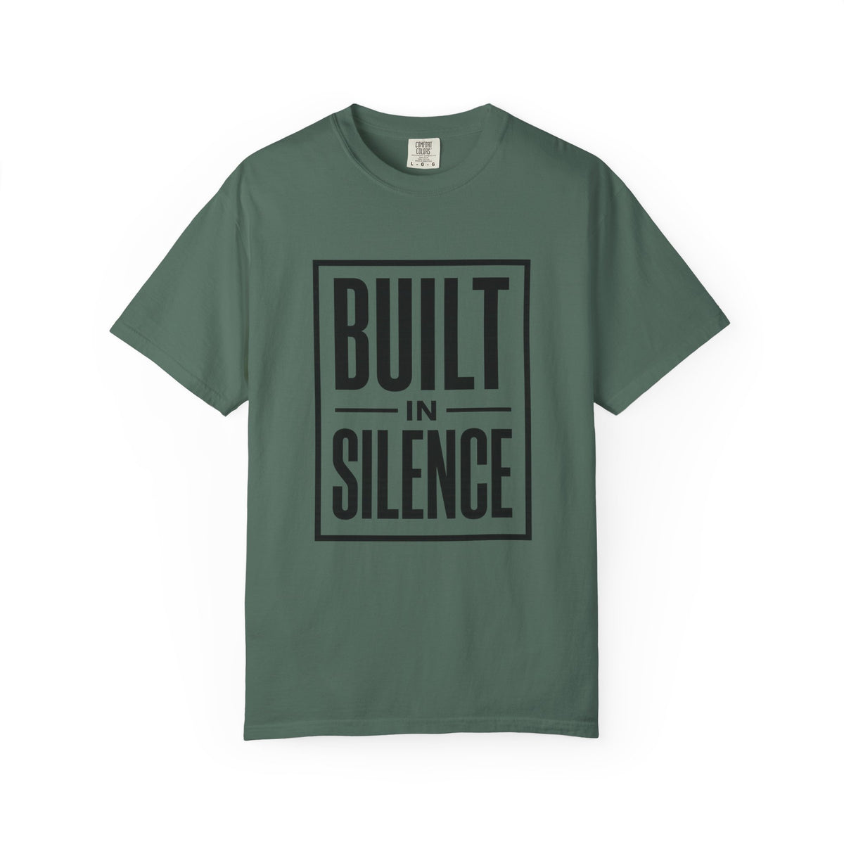 Built In Silence T-Shirt — Minimalist Bold Typography Tee