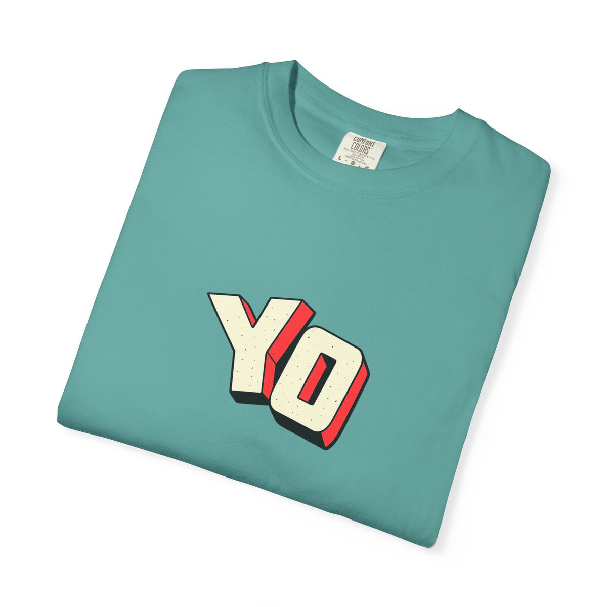 Yo Graphic T-Shirt — Retro 3D Lettering Tee