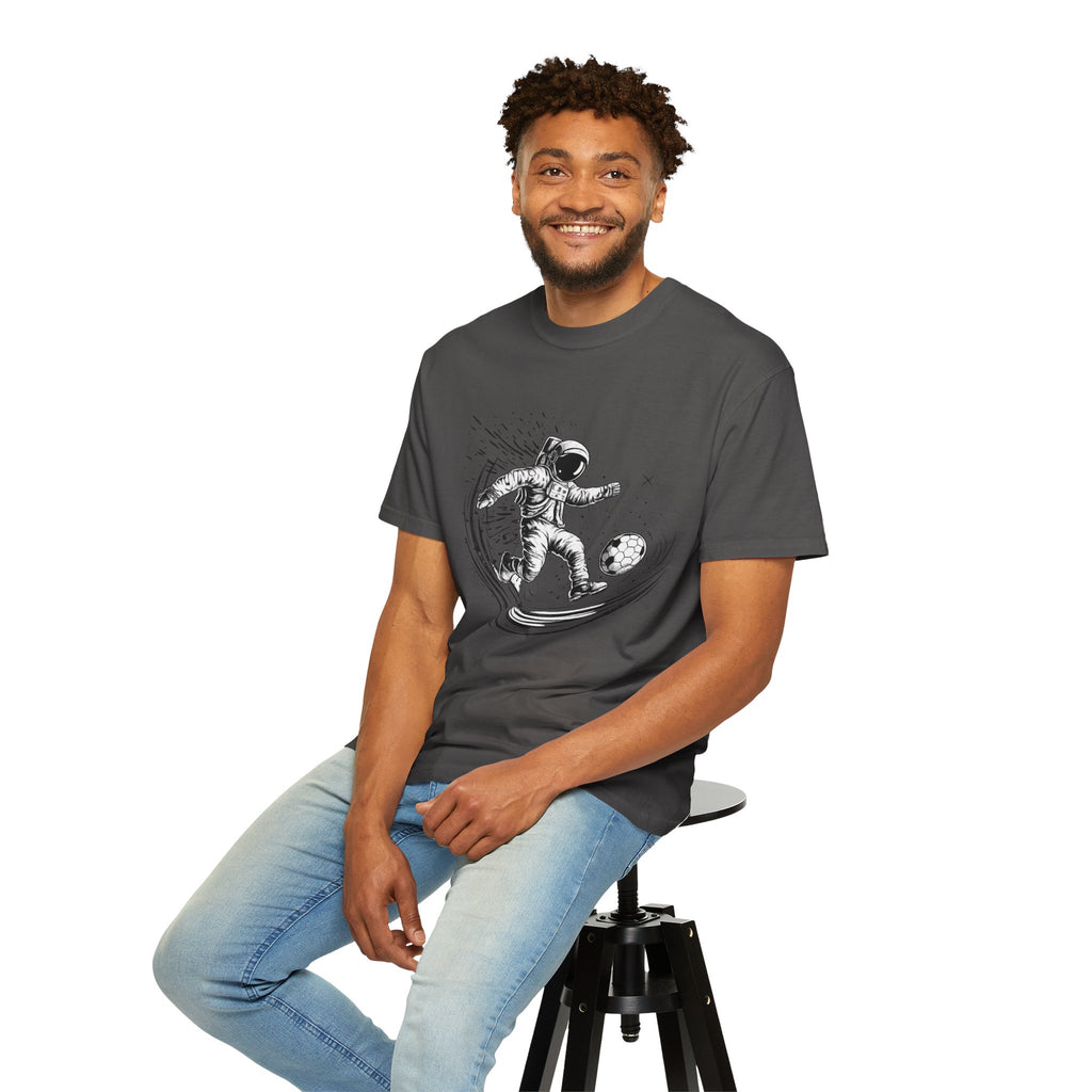 Astronaut Soccer T-Shirt — Space Football Graphic Tee