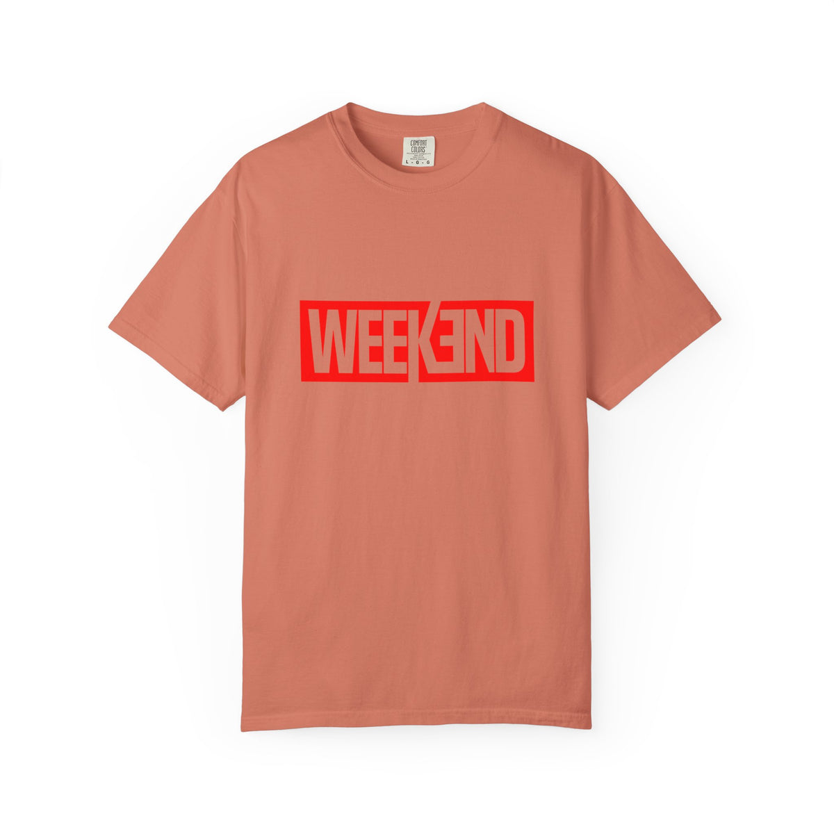 Weekend Box Logo T-Shirt — Retro Red Graphic Tee