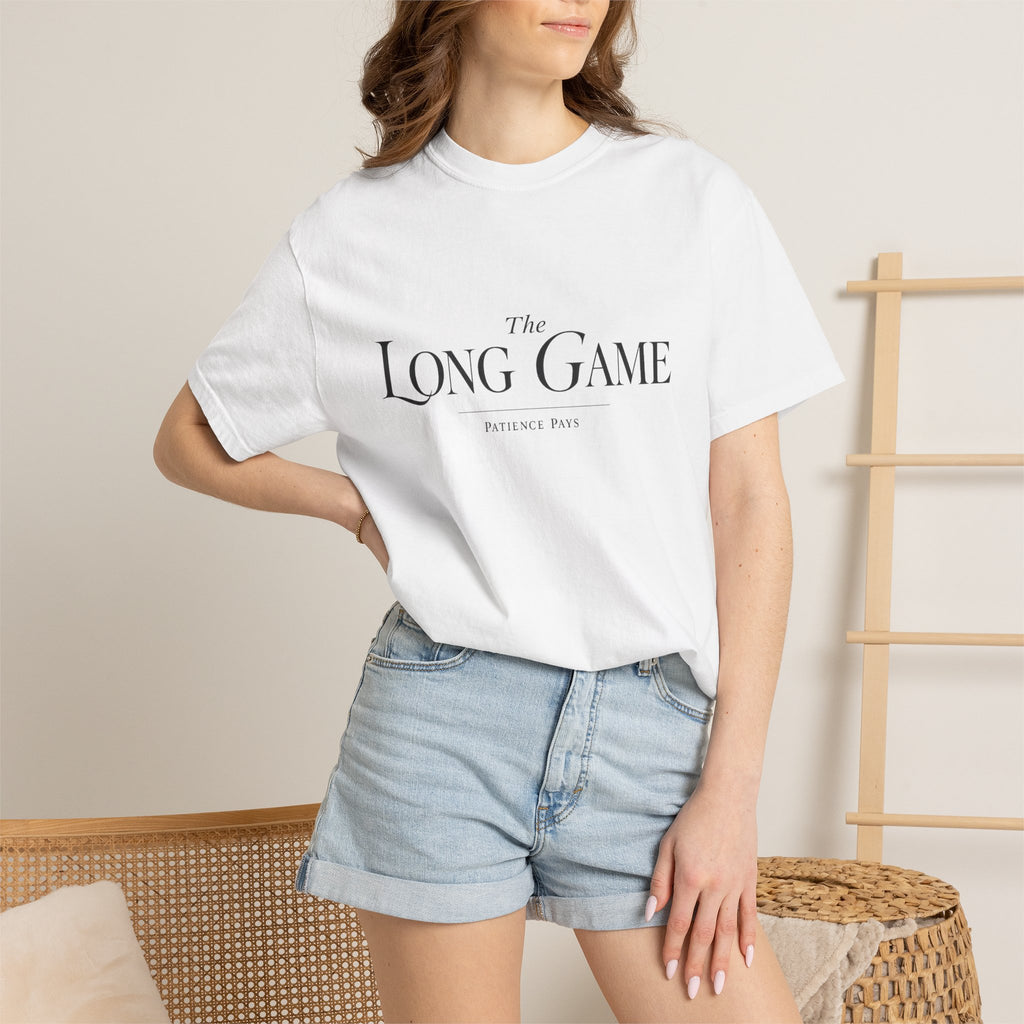 The Long Game T-Shirt — Minimalist Script Tee