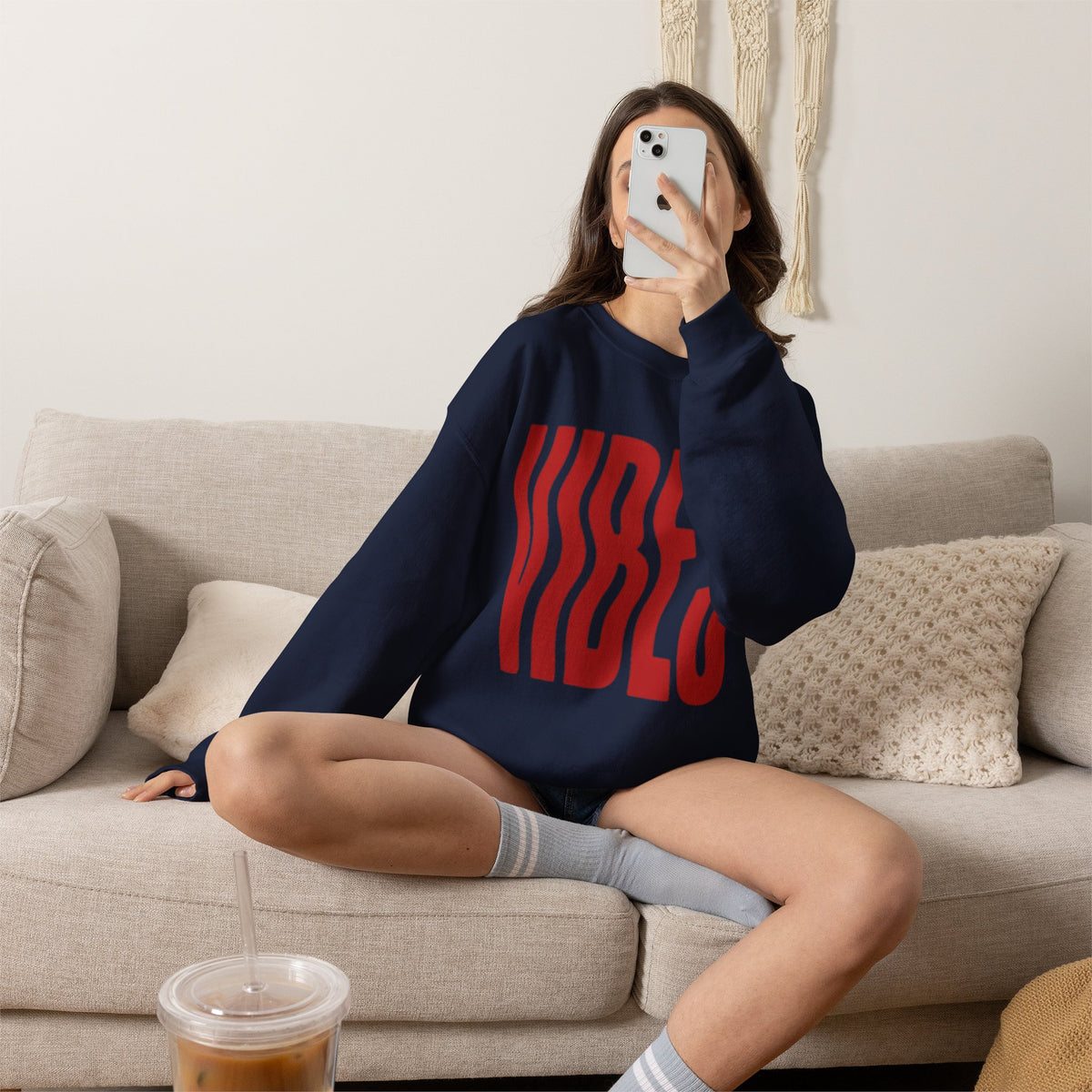 Vibes Distorted Crewneck Sweatshirt