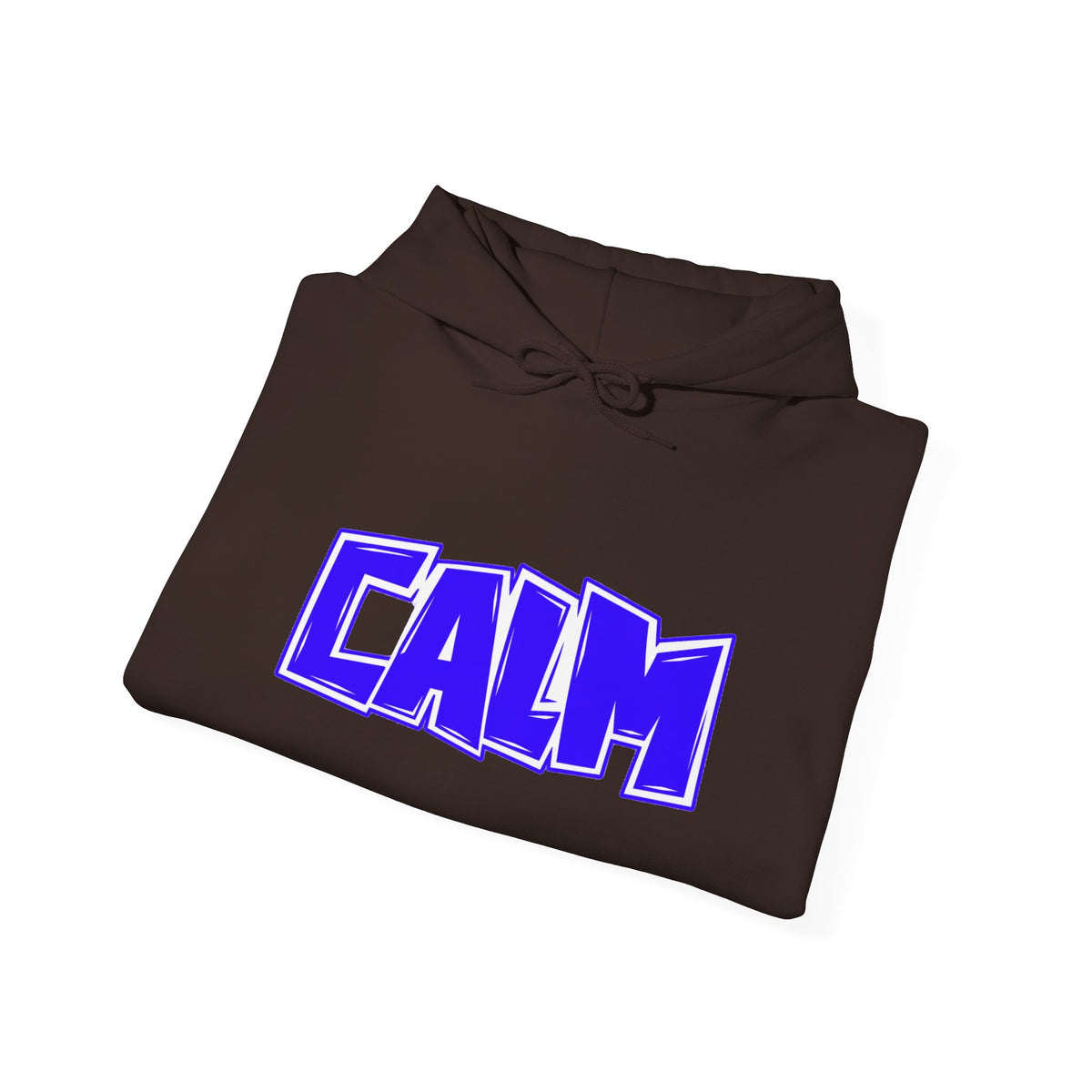 Calm Graphic Hoodie — Bold Blue Streetwear Pullover