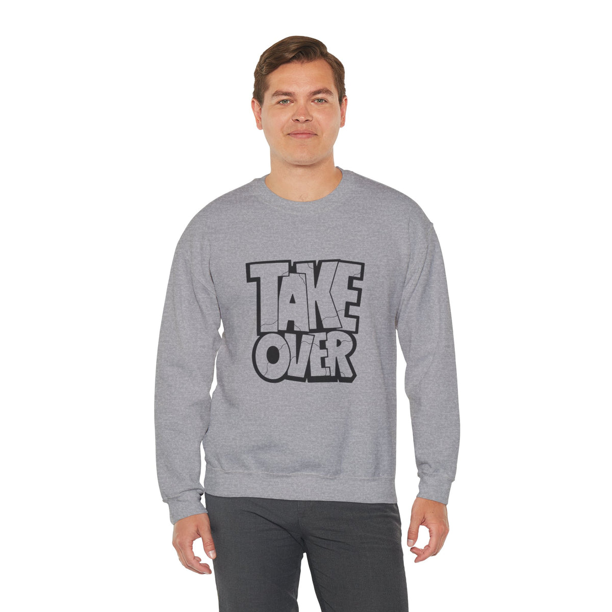 Take Over Crewneck Sweatshirt — Bold Streetwear Graphic Pullover