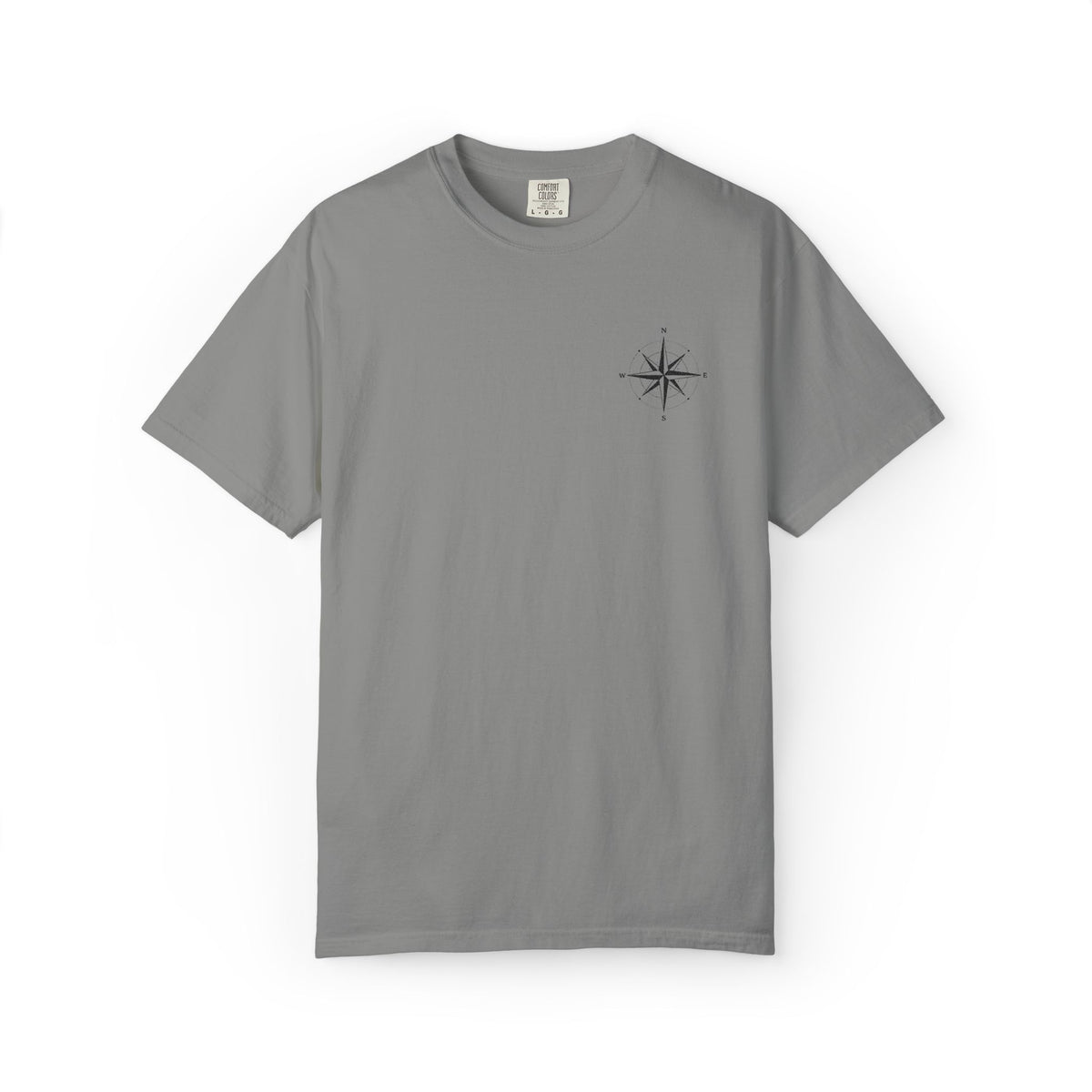Compass Rose Pocket T-Shirt — Minimal Nautical Graphic Tee