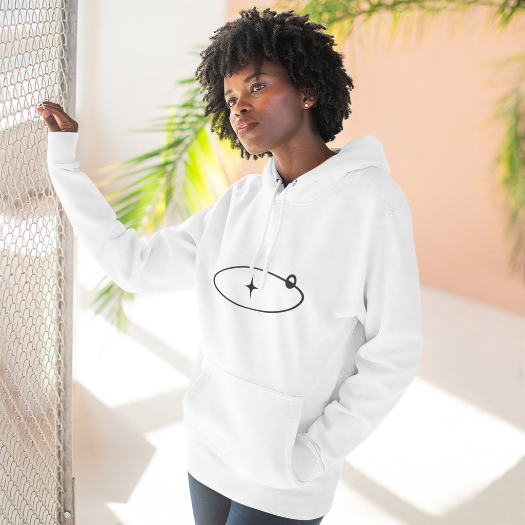 Minimal Orbit Hoodie — Simple Space Graphic Pullover