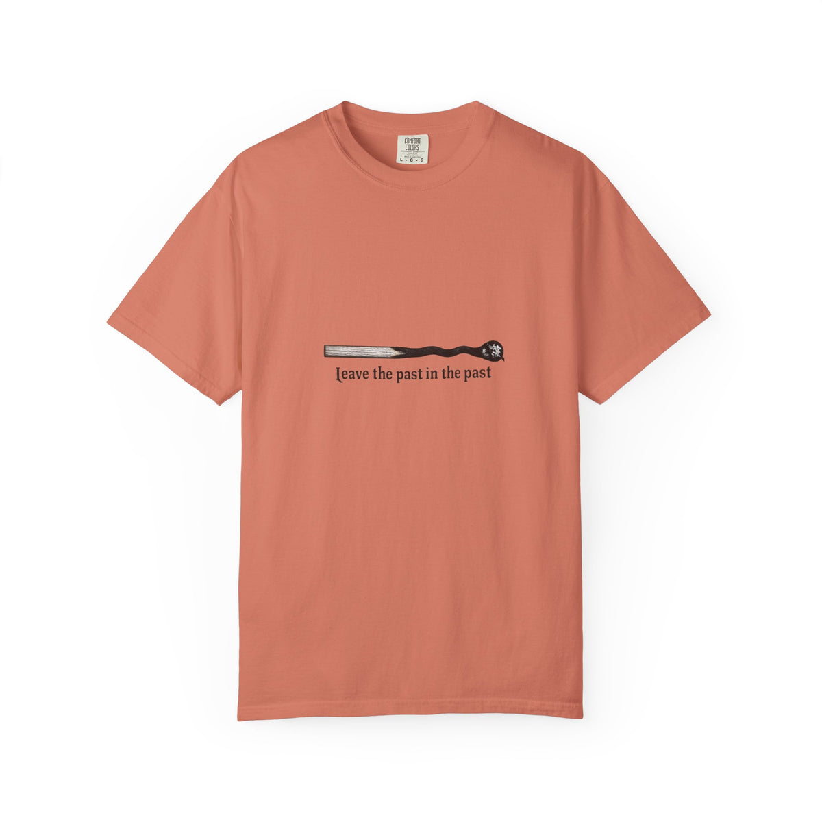 T-Shirt — Minimal Smoking Pipe Graphic “Leave the Past in the Past”