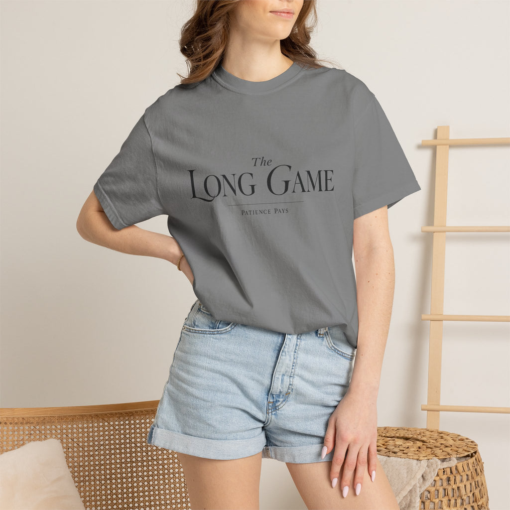 The Long Game T-Shirt — Minimalist Script Tee