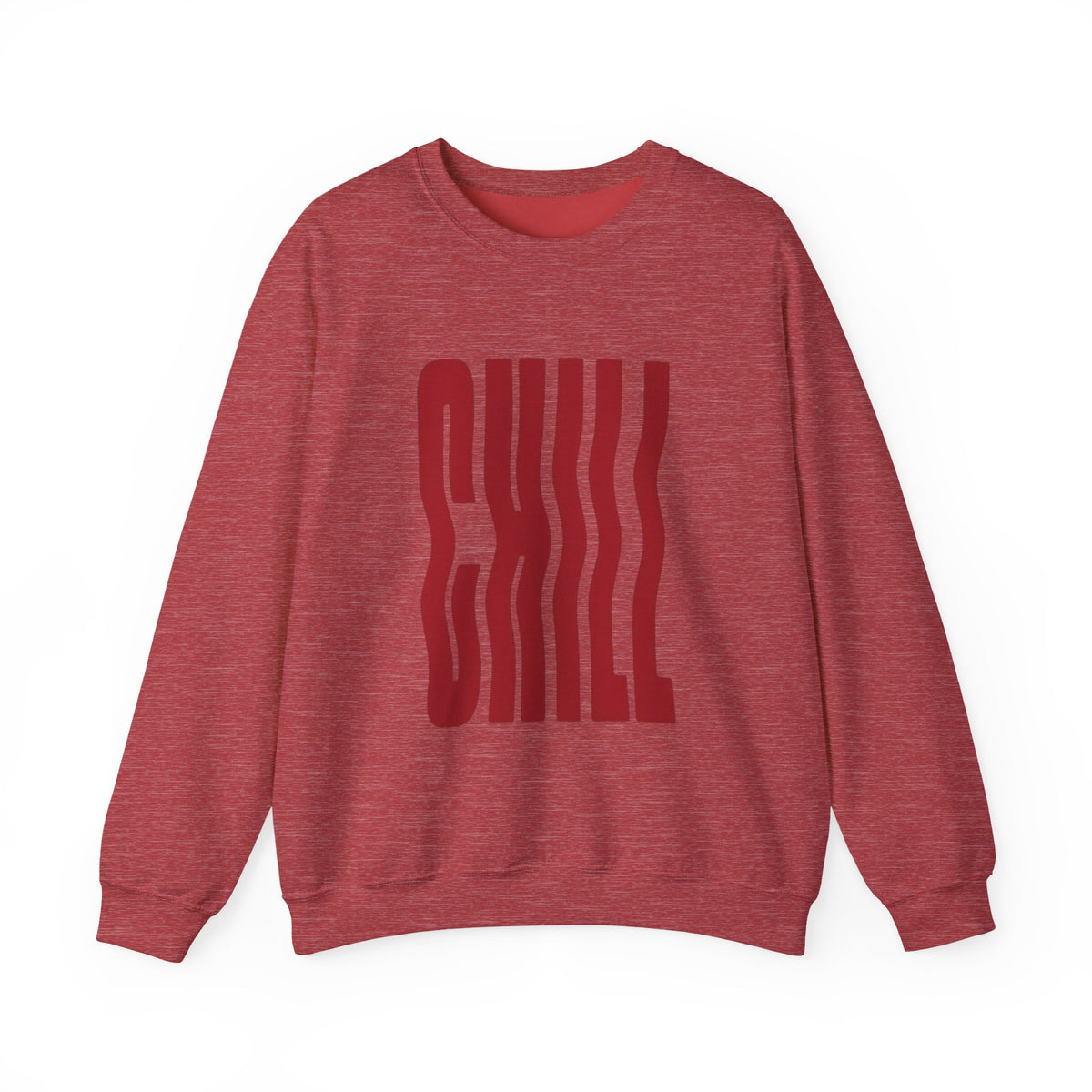 Chill Distorted Text Crewneck Sweatshirt