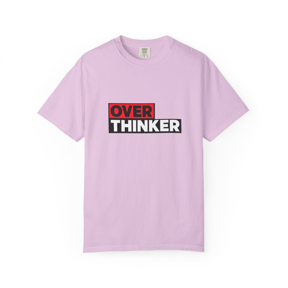 Overthinker Graphic T-Shirt — Bold Red & Black Text Tee