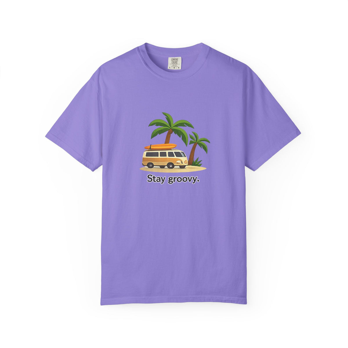 Vintage Surf Van T-Shirt – "Stay Groovy" Retro Beach Tee