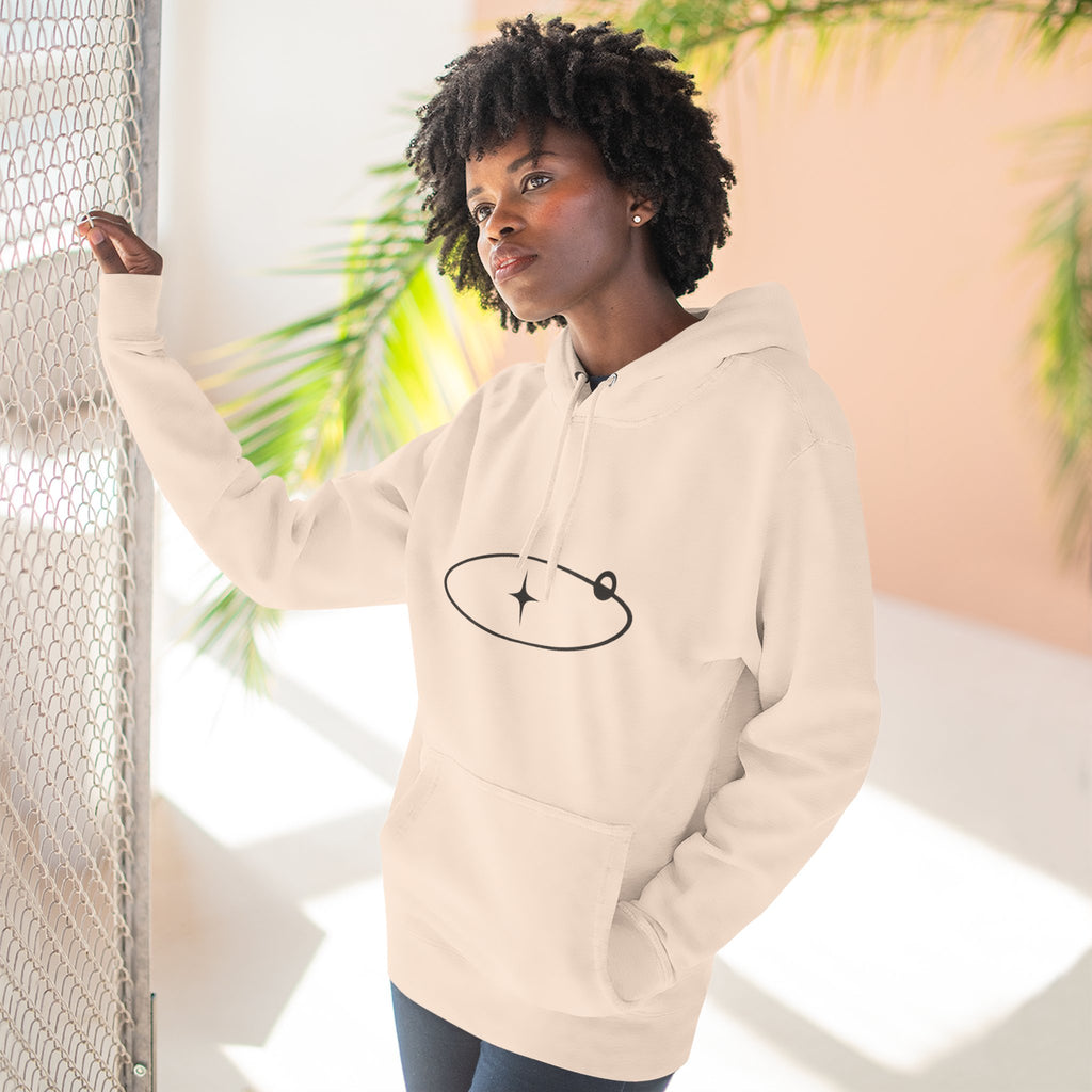 Minimal Orbit Hoodie — Simple Space Graphic Pullover