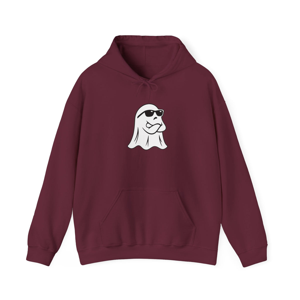 Cool Sunglasses Ghost Hoodie — Cute Minimalist Halloween Pullover